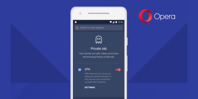 Indbygget VPN til Android-enheder med Opera beta