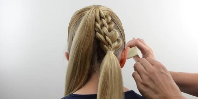 Nye frisurer for piger: forbinde fletninger med hendes hår