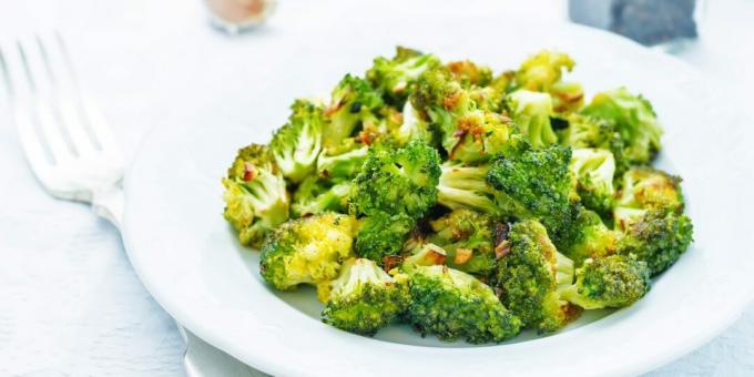 Bagt broccoli med hvidløg