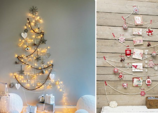Hvordan til at dekorere huset til det nye år: Wall træ
