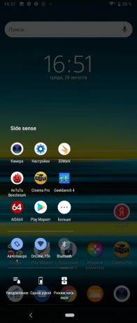 Sony Xperia 1: panel applikationer