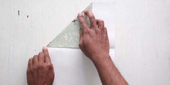 hvordan man laver konvolutten folde det øverste hjørne