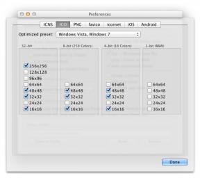 IConvert Ikoner for OS X: skabelse af ikoner i forskellige formater med høj hastighed