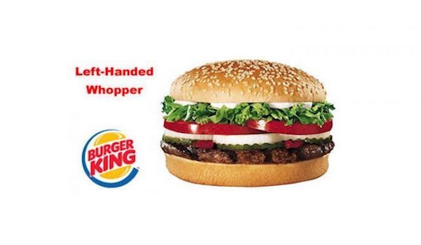 Praktiske vittigheder den 1. april: hamburger til venstrehåndede