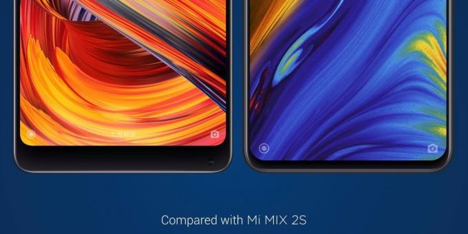 Xiaomi Mi MIX 3: sammenligning med Mi MIX 2