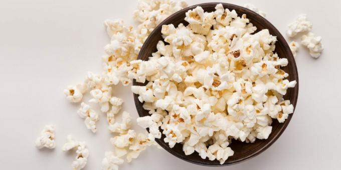 Hvilke fødevarer er højt i fiber: popcorn