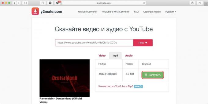 Sådan downloader musik fra YouTube via y2mate onlinetjeneste