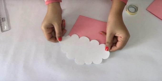 Fødselsdagskort med dine egne hænder: lim sky