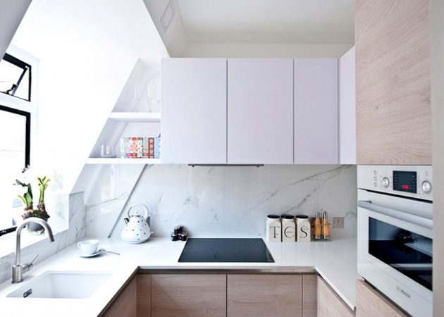 Design et lille køkken: U-formet layout