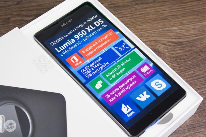 Lumia 950 XL: emballering