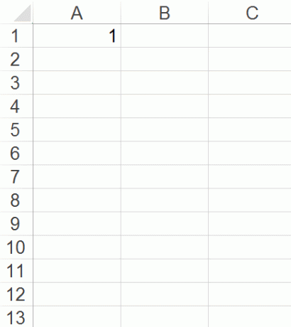 Autofuldførelse numre i Excel