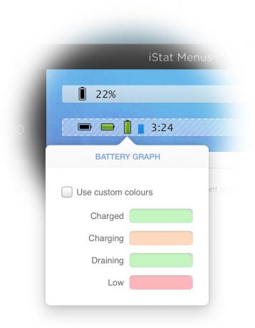 Indstilling af batteriets statusindikator