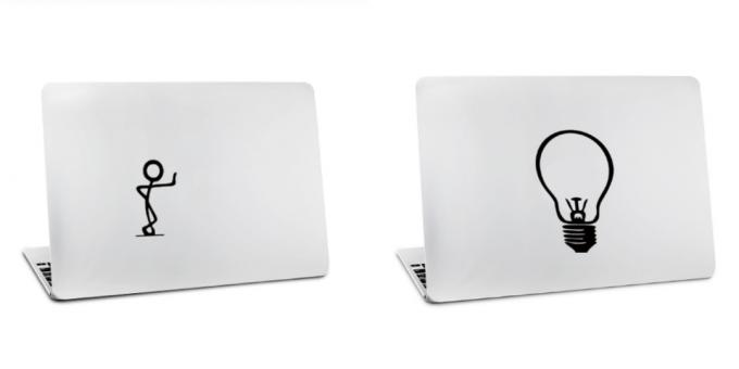 Mærkaten på den bærbare computer til Mac
