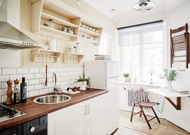 Lille køkken design: tabeller, fotos