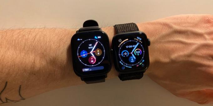 Amazfit GTS: Sammenligning med Apple Watch
