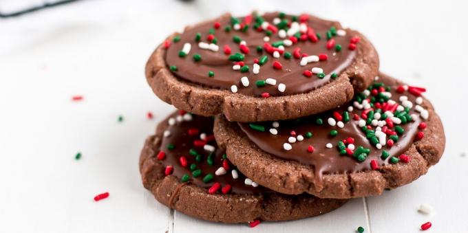 Jul cookies med chokolade glasur