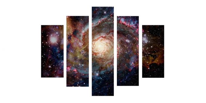 Modulært billede "Skinner af galakser"