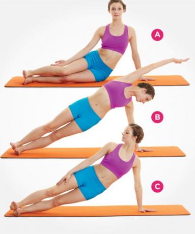 øvelser af Pilates for en flad mave dynamisk side bar