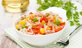 Tun og ris salat