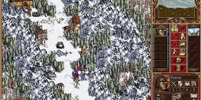 Gamle spil på PC: kortet i Heroes of Might and Magic III