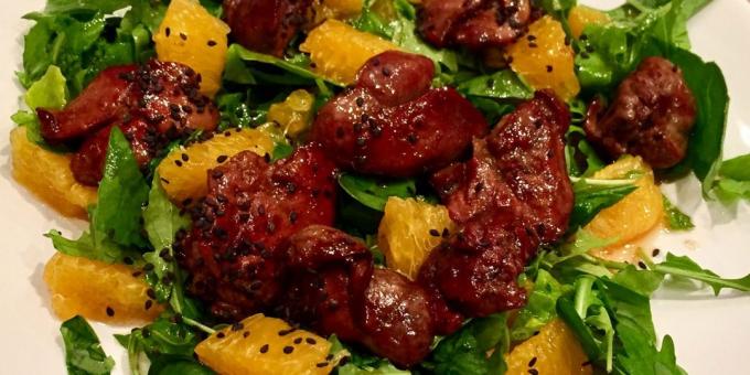 10 opskrifter mest velsmagende salater med kyllingelever