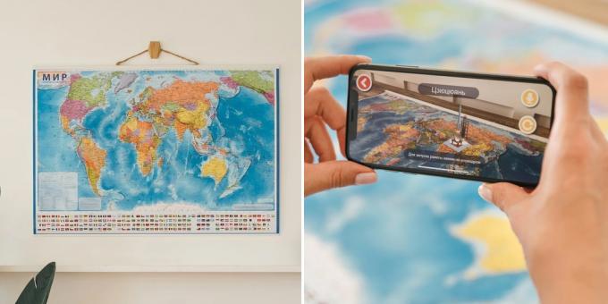 Gaver til et barn den 1. september: vægkort over verden