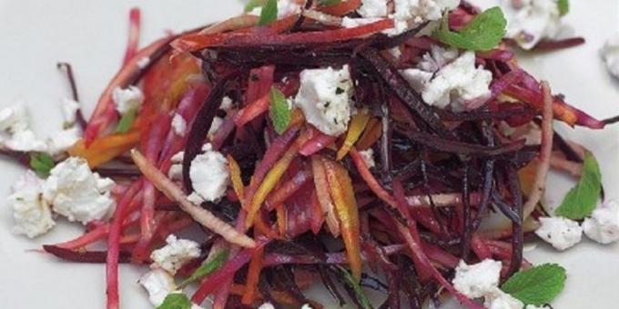 Salat af friske roer med pære og feta fra Jamie Oliver