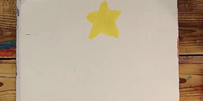 hvordan man tegner fluffy træ: billede en stjerne