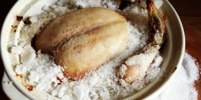 Duck i ovnen: Hvordan at stege en and i salt recept Martha Stewart