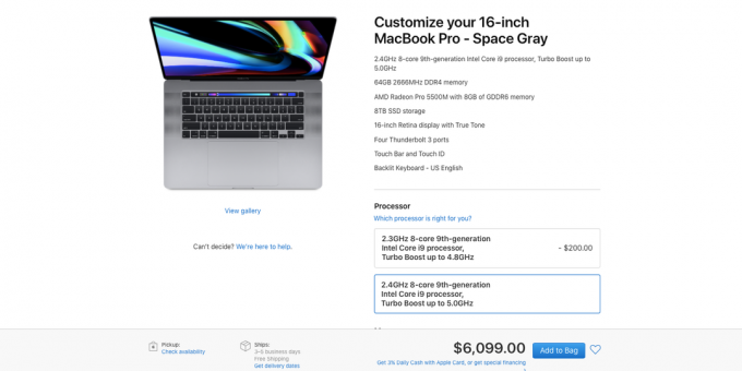 Apple har frigivet en ny 16-tommer MacBook Pro: bedre ydelse for de samme penge