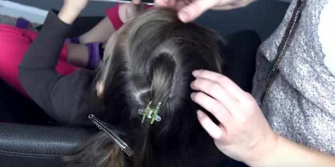 Nye frisurer for piger: Del håret