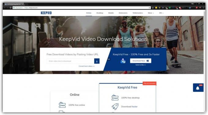 Sådan downloader videoer uden at programmere: KeepVid