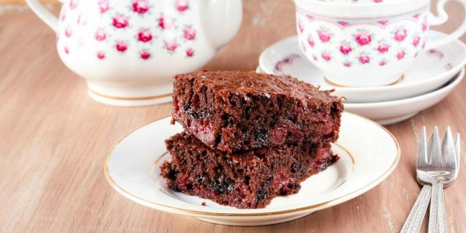 Chokolade kirsebær muffin: en simpel opskrift