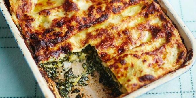 Opskrifter: Lasagne med spinat fra Jamie Oliver