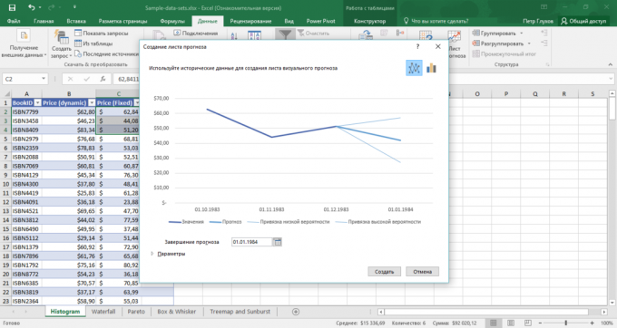 En ny form for forudsigelse i Excel 2016