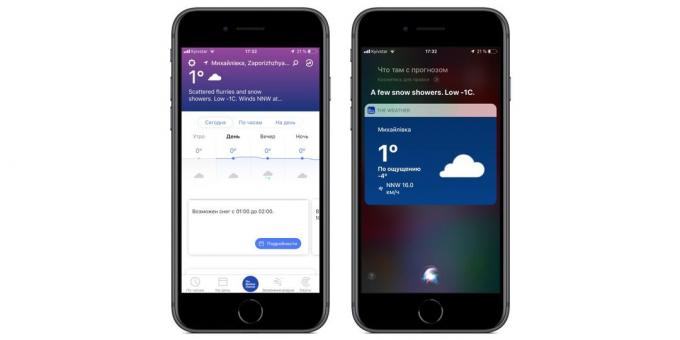 Aktiverede programmer hurtige Siri kommandoer i iOS 12: The Weather Channel