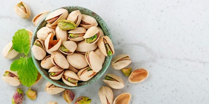 Hvor der er meget fiber: pistacienødder