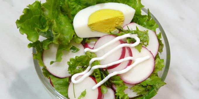 Salat af radise og æg 