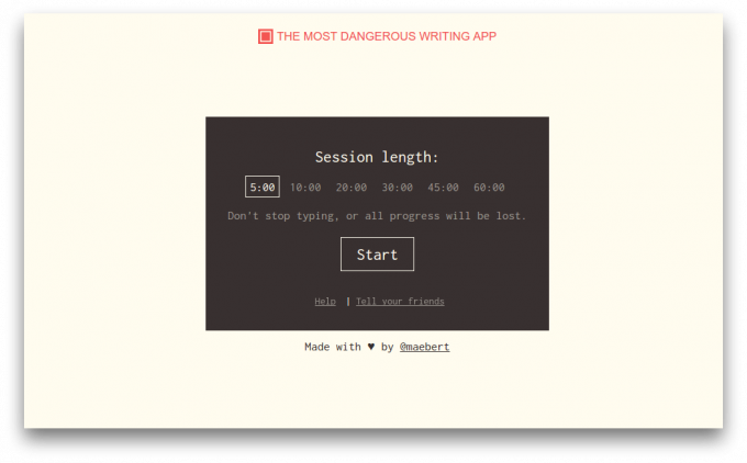  Den farligste Writing App: timing