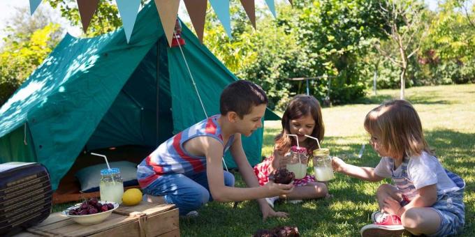 Børns fødselsdag: Go vandreture med en picnic i den endelige