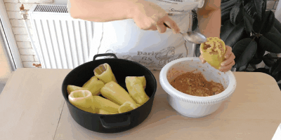 Hvordan til at lave mad fyldte peberfrugter på pladen: Tight Stuff grøntsager kød