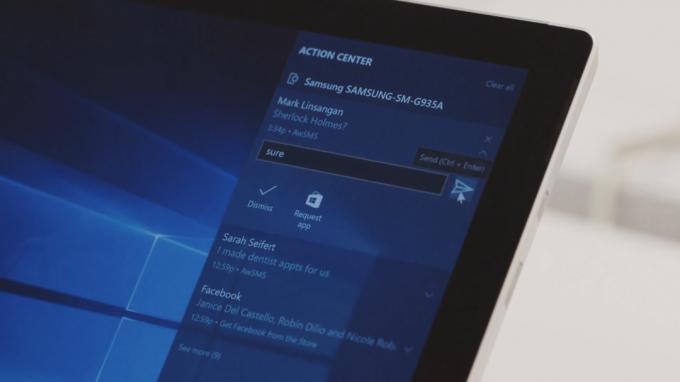 Synkroniser din telefon meddelelser til din PC Windows 10 Anniversary opdatering