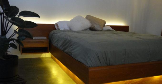 Lille soveværelse: usædvanlige seng