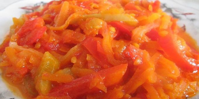 Opskrifter lecho: Lecho med gulerødder og løg