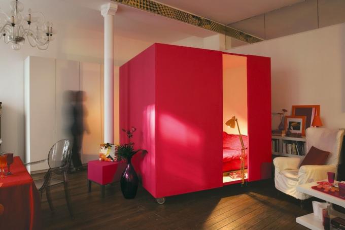 Design studio lejlighed: soveværelse-terning
