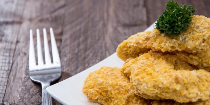 Kyllingenuggets med cornflakes fra Jamie Oliver