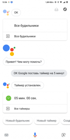 Google Nu: Timer