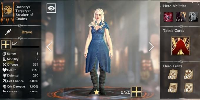 Daenerys i den mobile RPG til "Game of Thrones" 