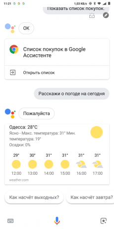 Google Nu: Vejret