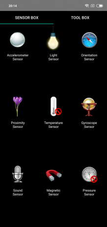 Oversigt Xiaomi redmi Note 6 Pro: Sensorer